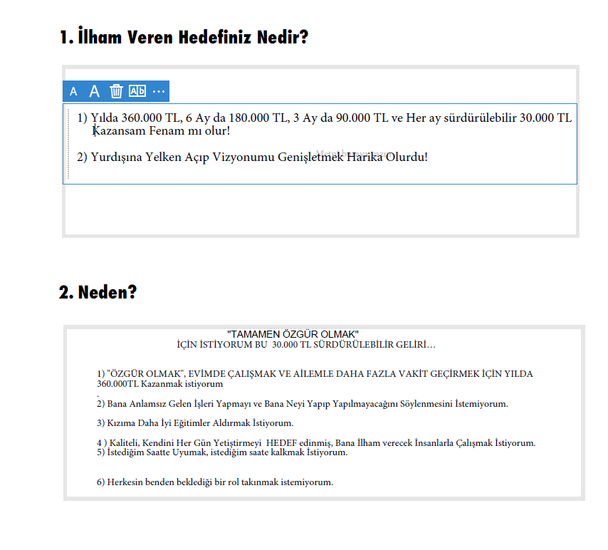 İlham Hedefim Nedir?